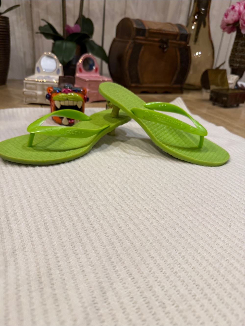 Colin Stuart lime Green woman Flip-Flop heel Sandals